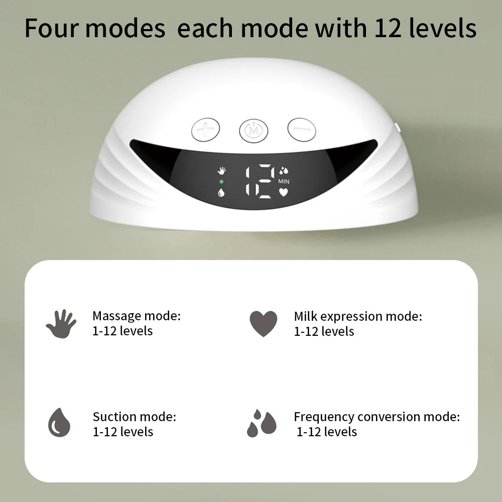 Wearable Hands-Free Electric Breast Pump with LED by HitMyNeed