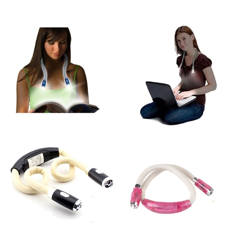 Wearable LED Neck Reading Light, Flexible Hands-Free by HitMyNeed