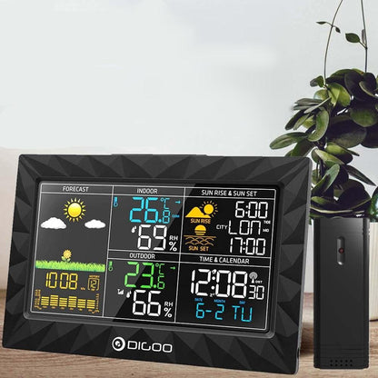 Weather Station Clock with Indoor Outdoor Sensor by HitMyNeed
