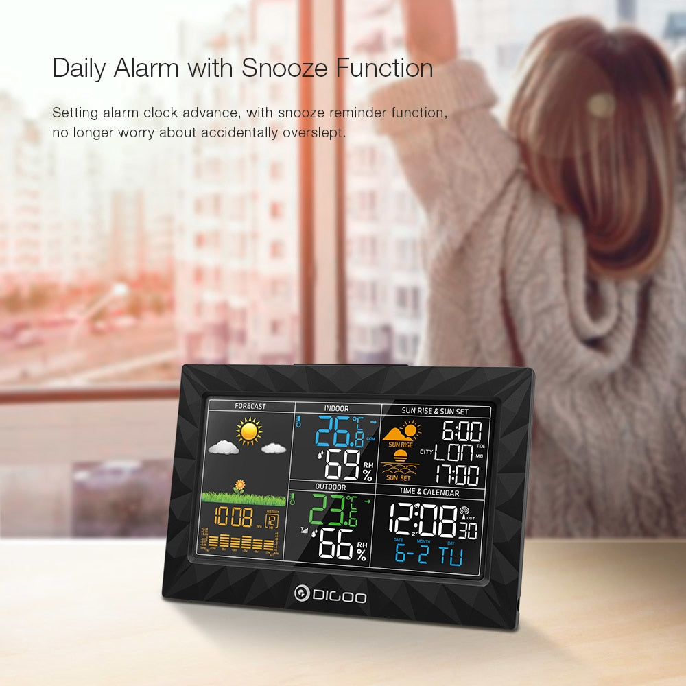 Weather Station Clock with Indoor Outdoor Sensor by HitMyNeed