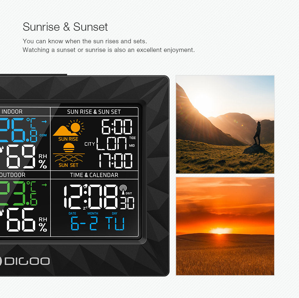 Weather Station Clock with Indoor Outdoor Sensor by HitMyNeed