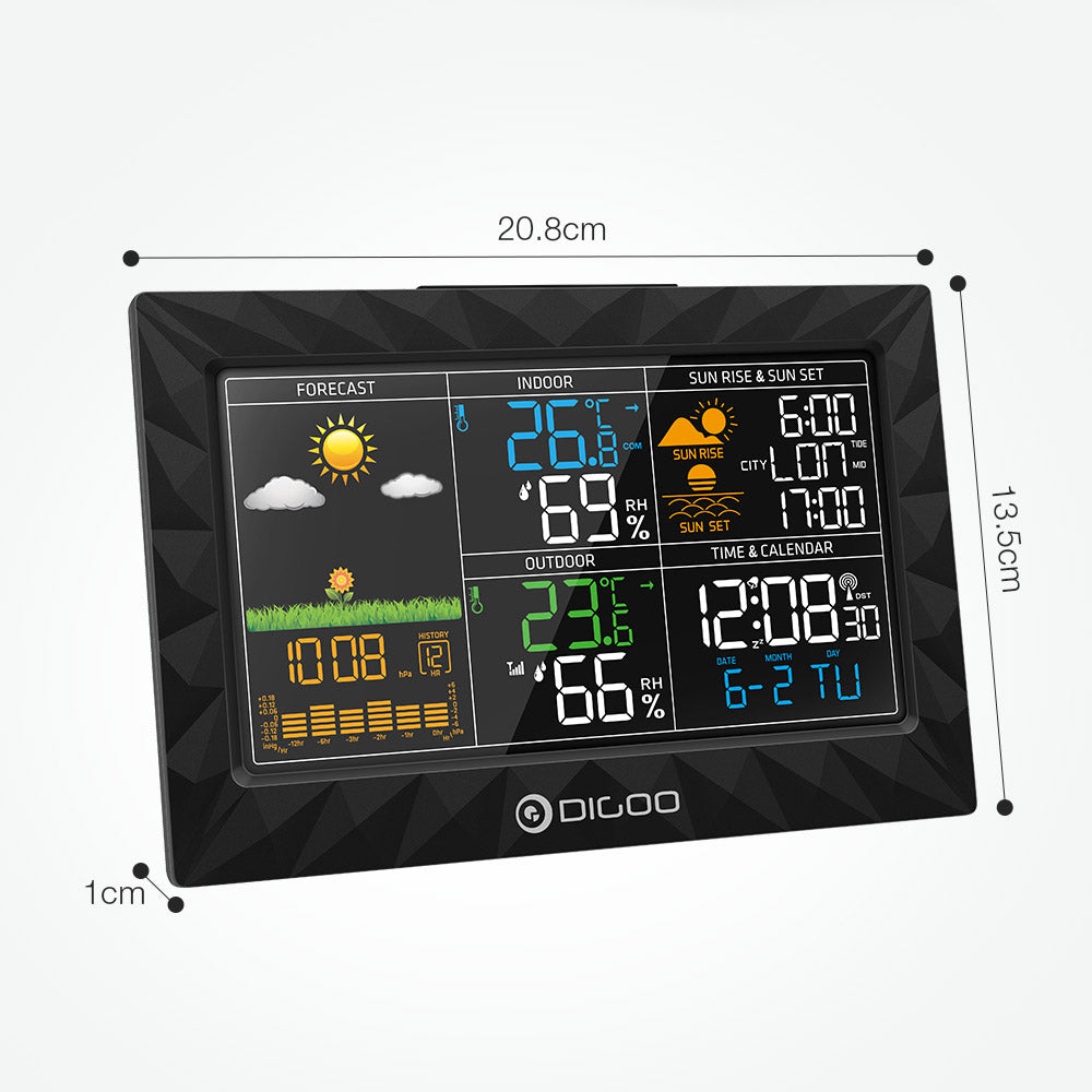 Weather Station Clock with Indoor Outdoor Sensor by HitMyNeed