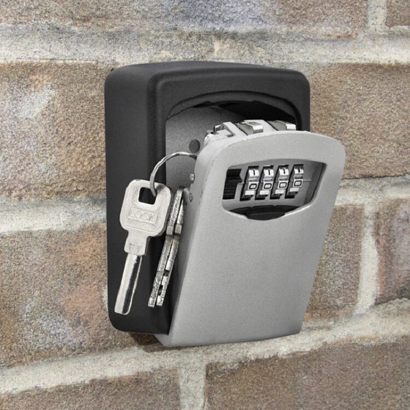 Weatherproof Wall Mount Key Lock Box with 4-Digit Code by HitMyNeed