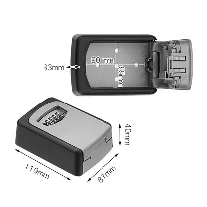 Weatherproof Wall Mount Key Lock Box with 4-Digit Code by HitMyNeed
