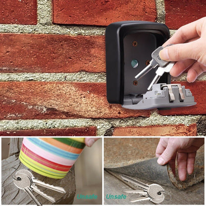 Weatherproof Wall Mount Key Lock Box with 4-Digit Code by HitMyNeed