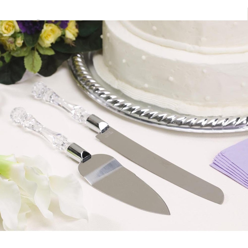 Wedding Cake Knife and Server Set with Gift Box by HitMyNeed