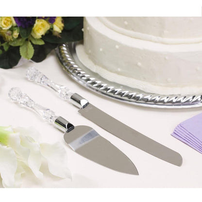 Wedding Cake Knife and Server Set with Gift Box by HitMyNeed