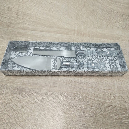 Wedding Cake Knife and Server Set with Gift Box by HitMyNeed