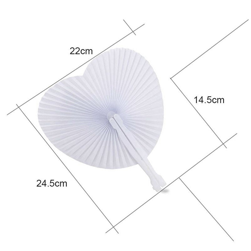 Wedding Paper Heart Fans 60 Pack by HitMyNeed