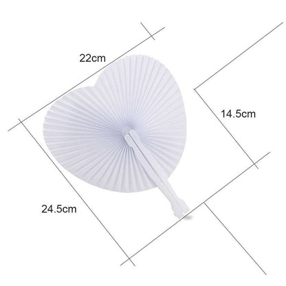 Wedding Paper Heart Fans 60 Pack by HitMyNeed