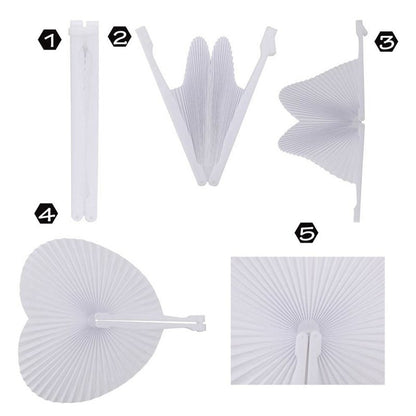 Wedding Paper Heart Fans 60 Pack by HitMyNeed