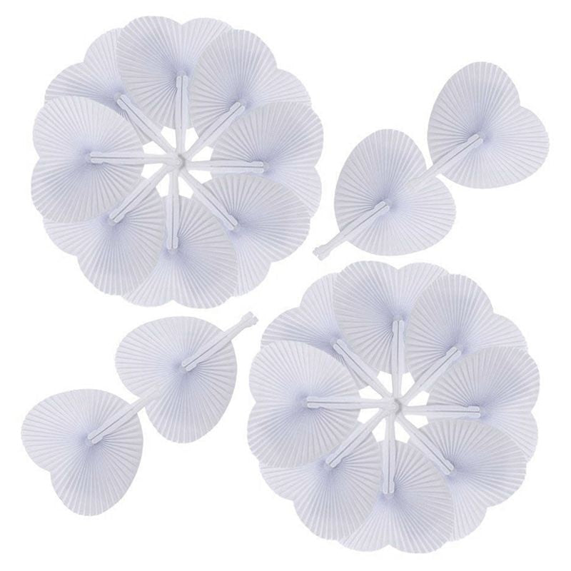 Wedding Paper Heart Fans 60 Pack by HitMyNeed