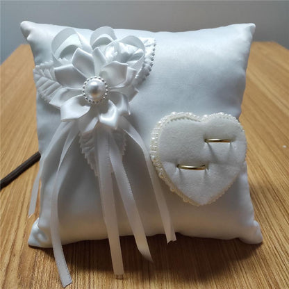 Wedding Ring Cushion with Heart-Shaped Holder by HitMyNeed