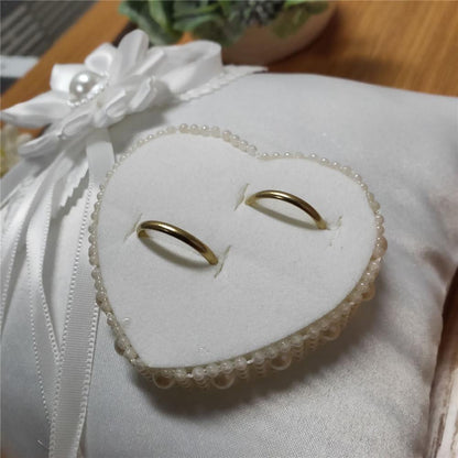 Wedding Ring Cushion with Heart-Shaped Holder by HitMyNeed