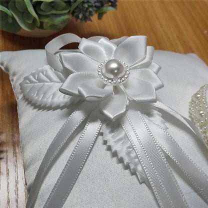Wedding Ring Cushion with Heart-Shaped Holder by HitMyNeed