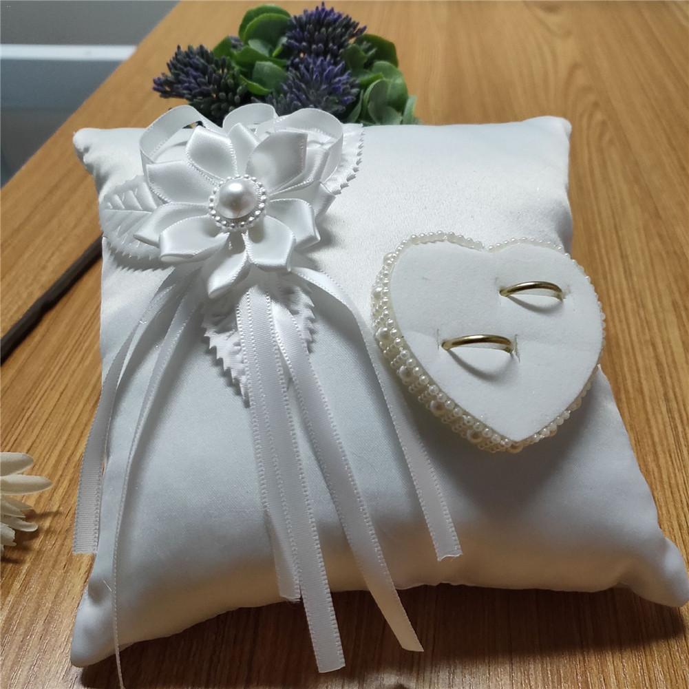 Wedding Ring Cushion with Heart-Shaped Holder by HitMyNeed