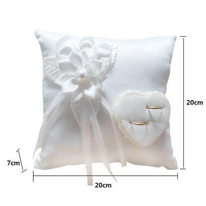 Wedding Ring Cushion with Heart-Shaped Holder by HitMyNeed