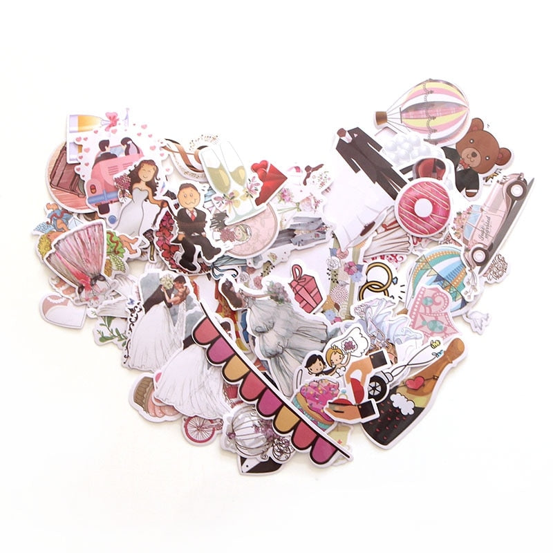 Wedding Sticker Set 68pcs for Invitations & Crafts by HitMyNeed