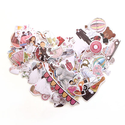 Wedding Sticker Set 68pcs for Invitations & Crafts by HitMyNeed