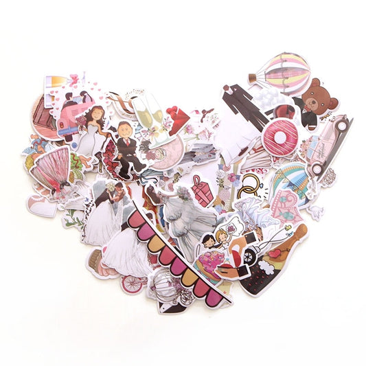 Wedding Sticker Set 68pcs for Invitations & Crafts by HitMyNeed