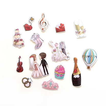 Wedding Sticker Set 68pcs for Invitations & Crafts by HitMyNeed