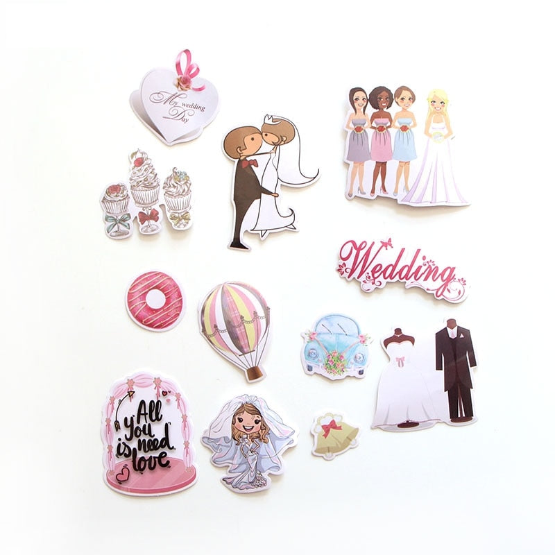 Wedding Sticker Set 68pcs for Invitations & Crafts by HitMyNeed