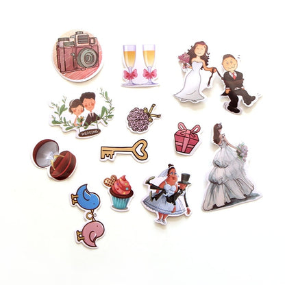 Wedding Sticker Set 68pcs for Invitations & Crafts by HitMyNeed