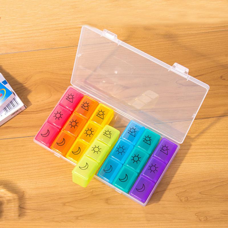 Weekly 21-Grid Pill Organizer with Removable Daily Cases by HitMyNeed