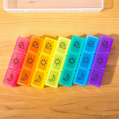 Weekly 21-Grid Pill Organizer with Removable Daily Cases by HitMyNeed