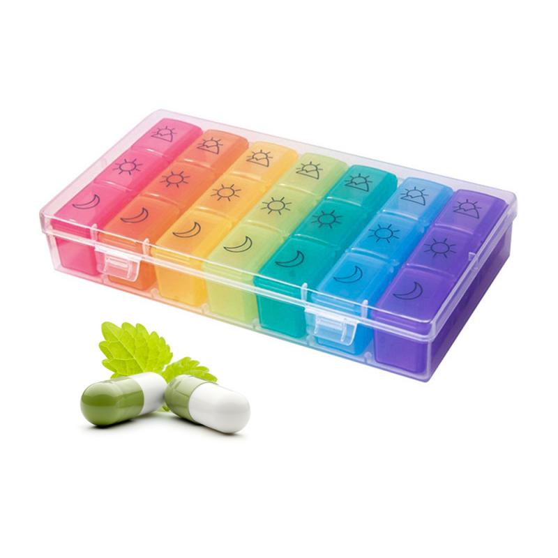 Weekly 21-Grid Pill Organizer with Removable Daily Cases by HitMyNeed