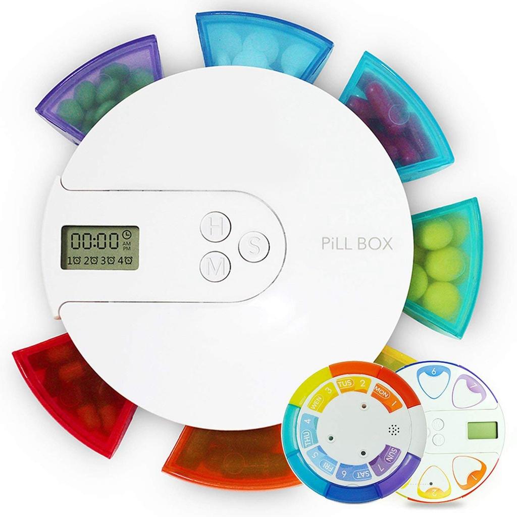 Weekly Pill Organizer with 4 Daily Alarm Reminders by HitMyNeed