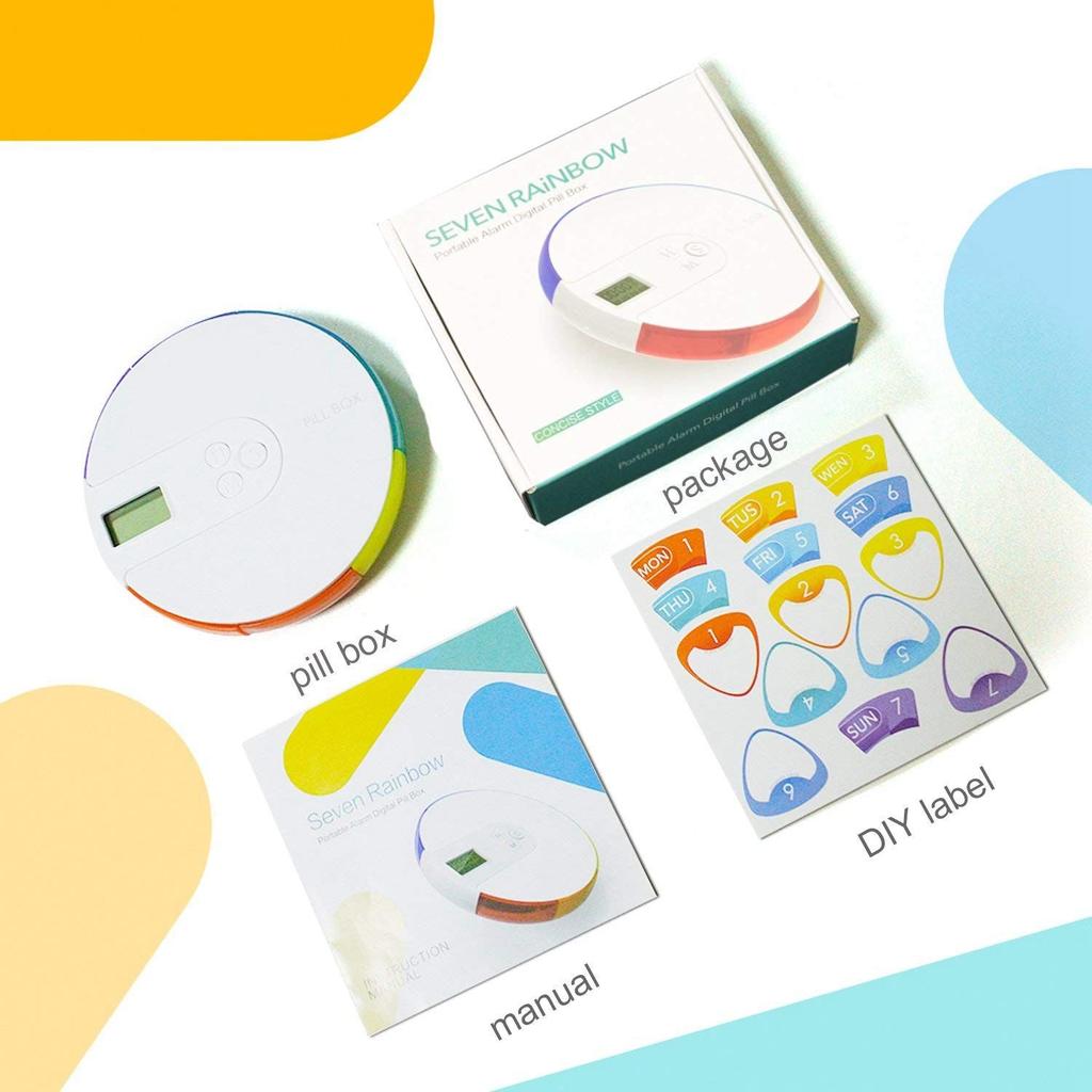 Weekly Pill Organizer with 4 Daily Alarm Reminders by HitMyNeed