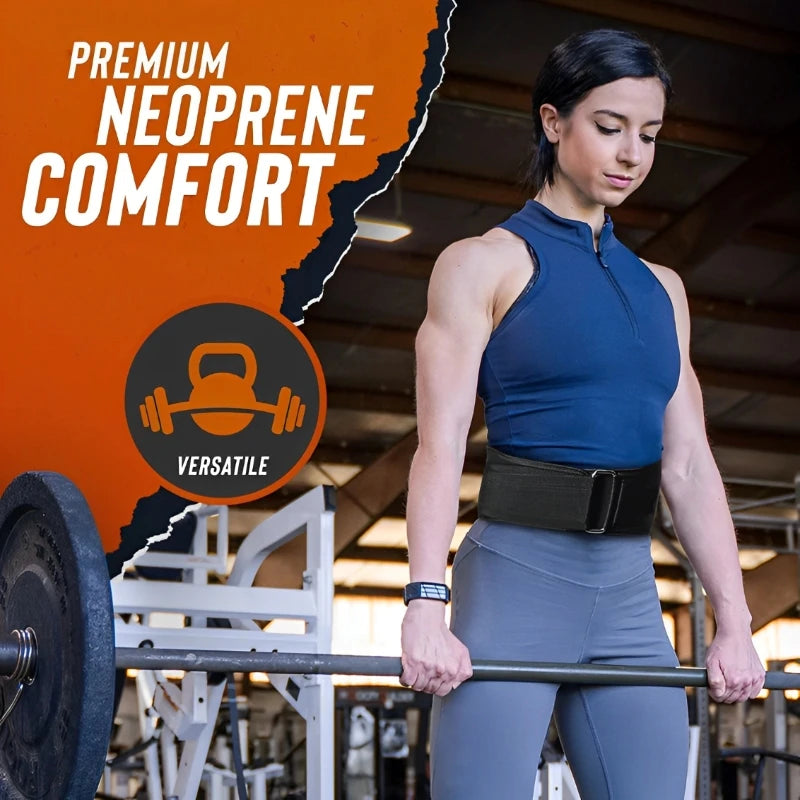 Weight Lifting Belt with Metal Buckle for Gym Training by HitMyNeed