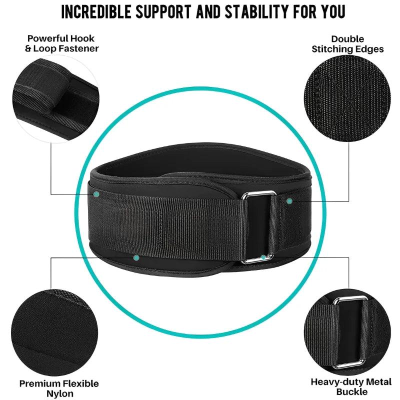 Weight Lifting Belt with Metal Buckle for Gym Training by HitMyNeed