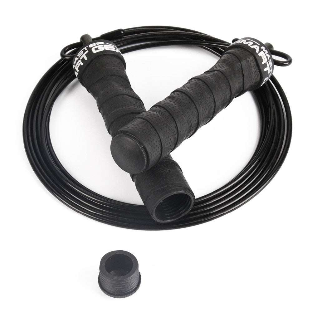 Weighted Jump Rope with Adjustable Cable & Case by HitMyNeed
