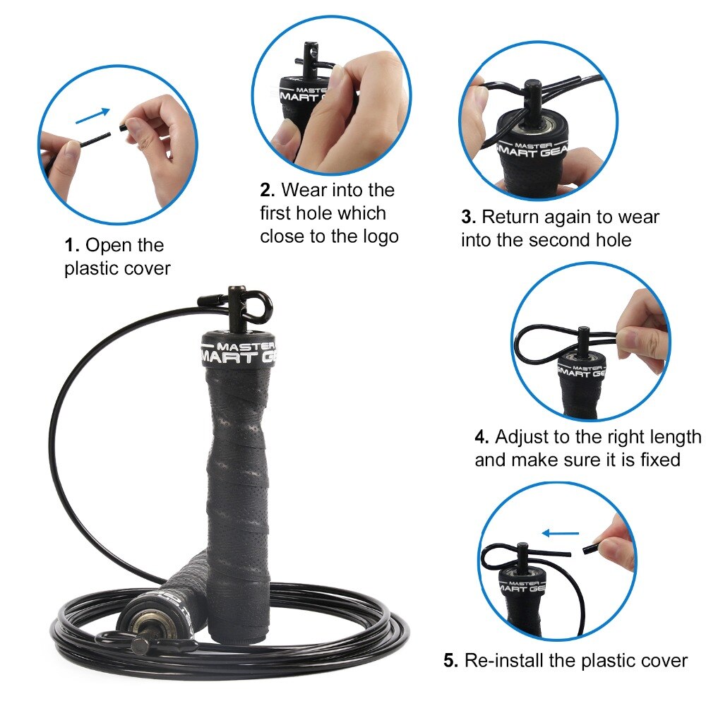Weighted Jump Rope with Adjustable Cable & Case by HitMyNeed