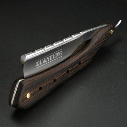 Wenge Wood Folding Straight Razor for Men by HitMyNeed