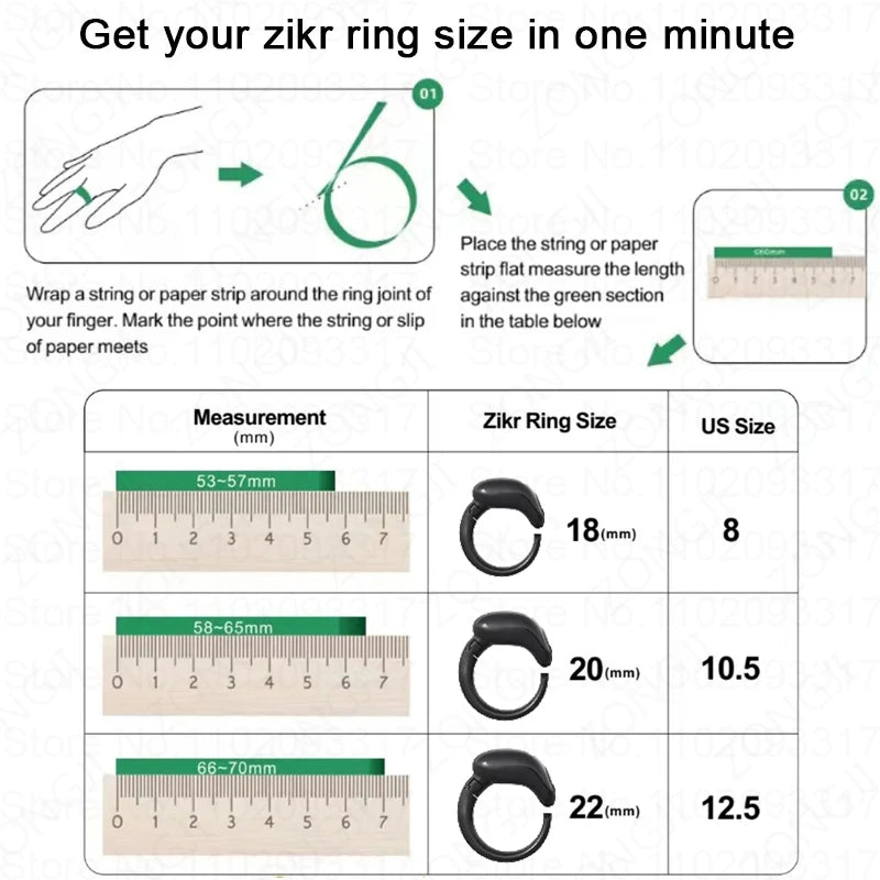 Weslamic Smart Tasbeeh Zikr Ring with Prayer Reminder by HitMyNeed