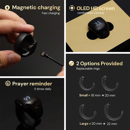 Weslamic Smart Tasbeeh Zikr Ring with Prayer Reminder by HitMyNeed