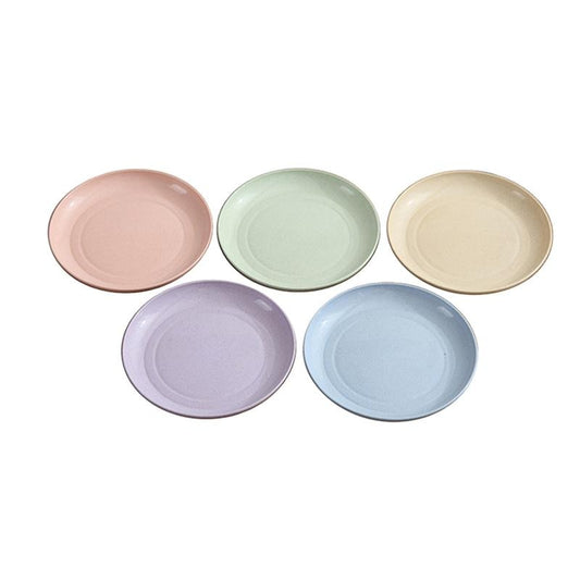 Wheat Straw Plates Eco Dinnerware Set (5pcs, 15cm) by HitMyNeed