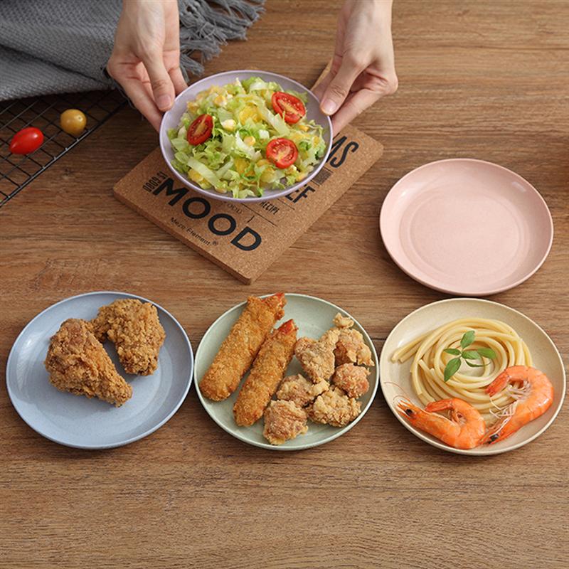 Wheat Straw Plates Eco Dinnerware Set (5pcs, 15cm) by HitMyNeed