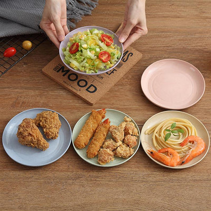 Wheat Straw Plates Eco Dinnerware Set (5pcs, 15cm) by HitMyNeed