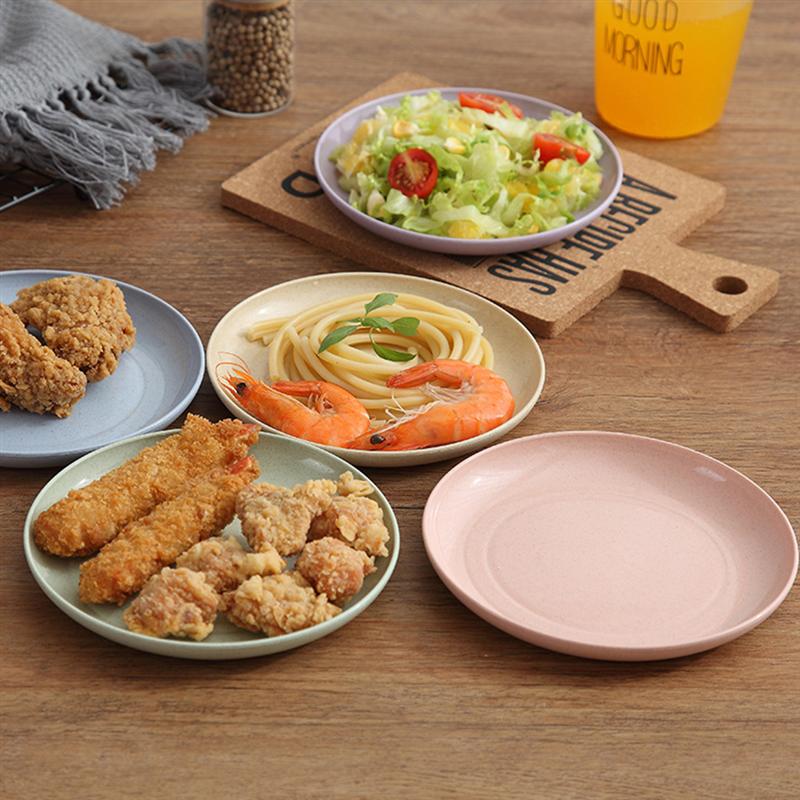 Wheat Straw Plates Eco Dinnerware Set (5pcs, 15cm) by HitMyNeed