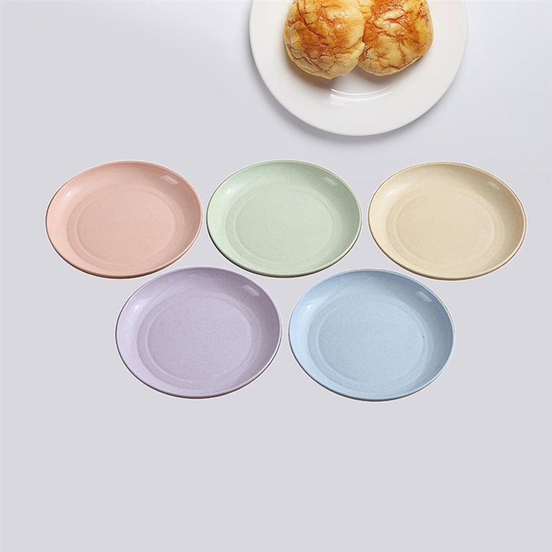Wheat Straw Plates Eco Dinnerware Set (5pcs, 15cm) by HitMyNeed