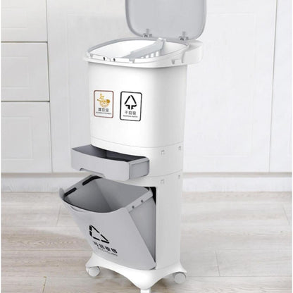 Wheeled Trash Can with Lid - 42L, Multi-Layer Options by HitMyNeed