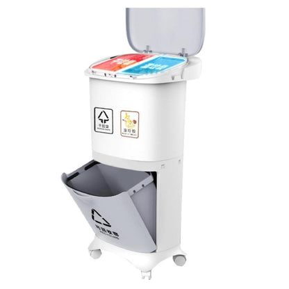 Wheeled Trash Can with Lid - 42L, Multi-Layer Options by HitMyNeed