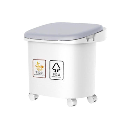 Wheeled Trash Can with Lid - 42L, Multi-Layer Options by HitMyNeed