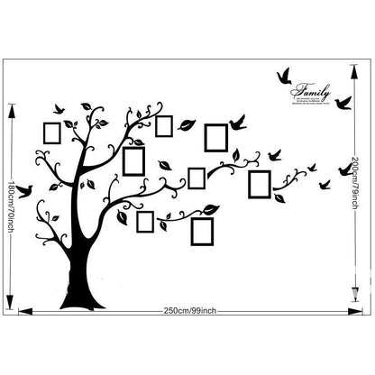 Whimsical Tree Wall Decal with Photo Frame Spaces by HitMyNeed