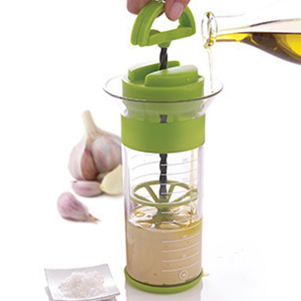 Whisk Type 300ml Salad Dressing Shaker Bottle by HitMyNeed