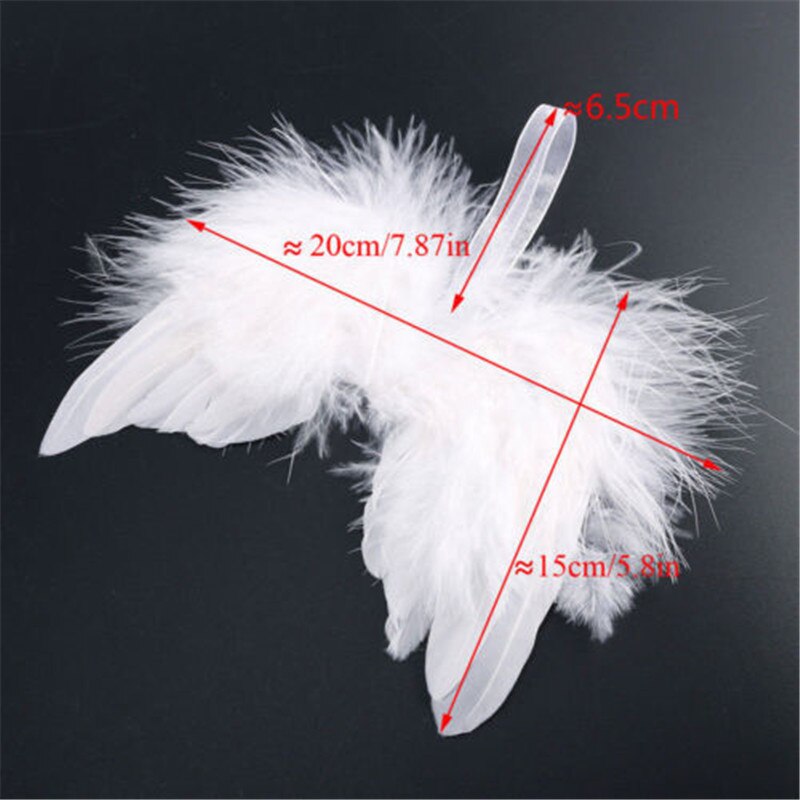 White Angel Wings Christmas Ornaments, 10 Pack by HitMyNeed